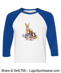 Bella + Canvas Unisex 3/4 Sleeve Baseball T-Shirt Design Zoom